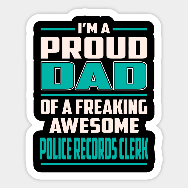 Proud DAD Police Records Clerk Sticker by Rento